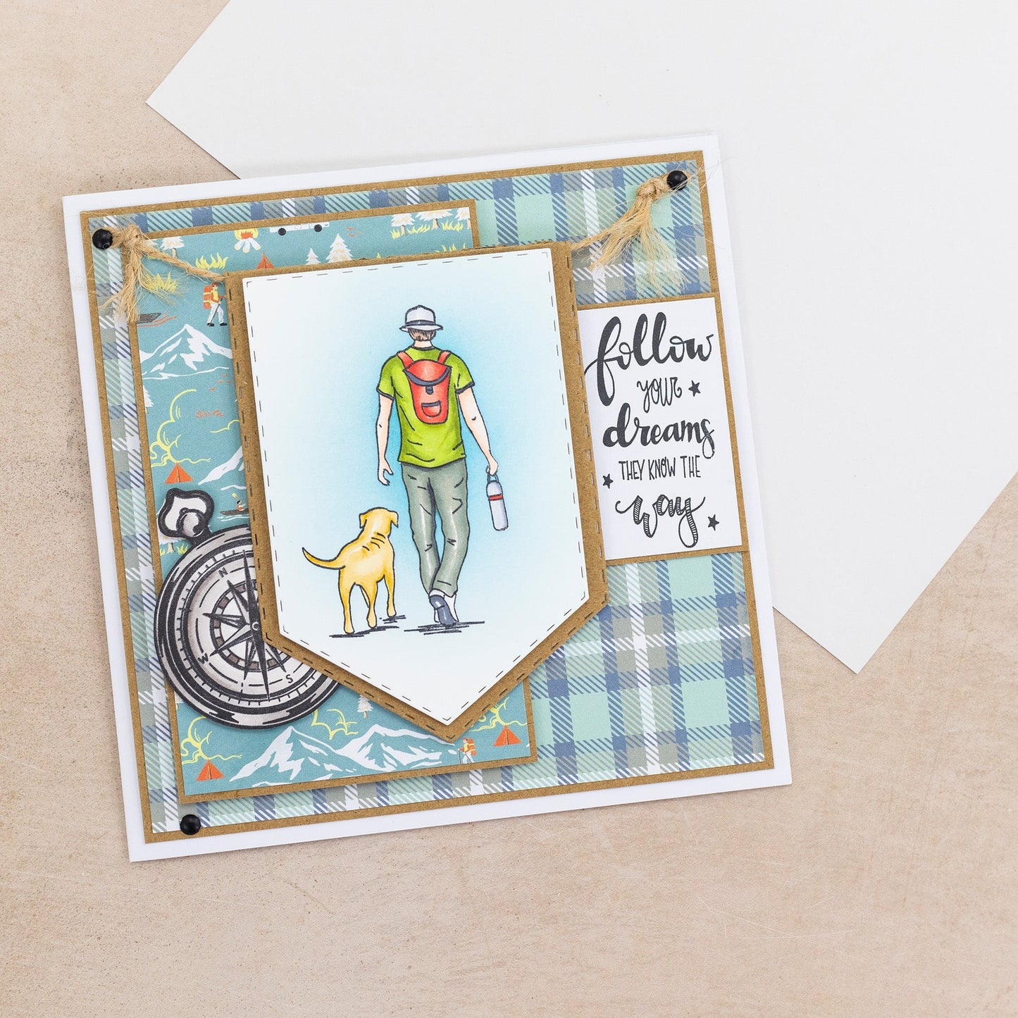 Crafters Companion The Great Outdoors Clear Acrylic Stamp Set - Explore