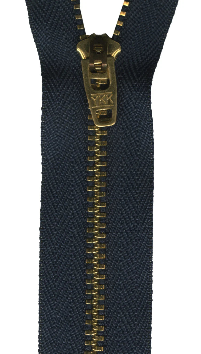 9in Metal Jean Zipper - Navy