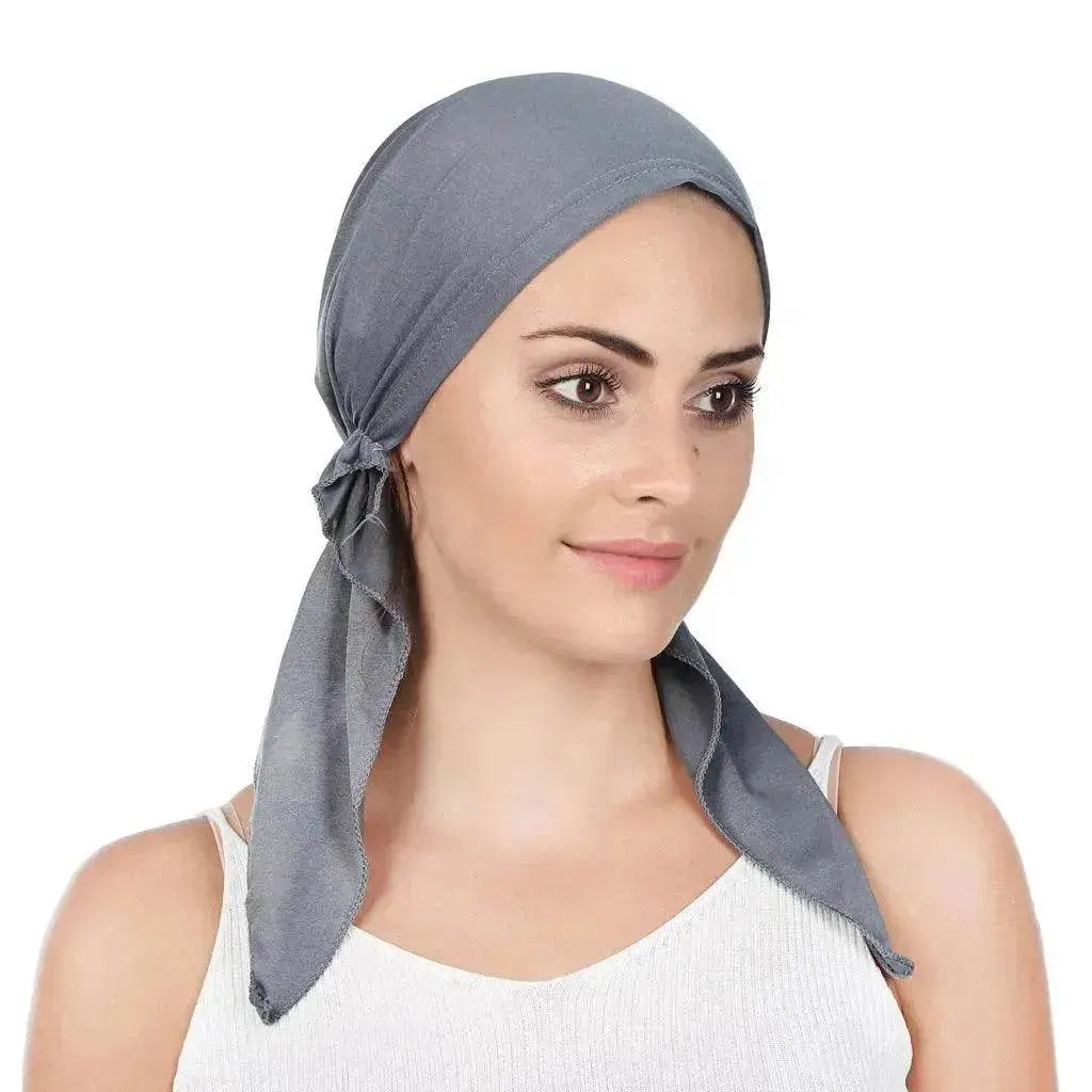 Ladies Arab Baotou Solid Color Pullover Tail Hat