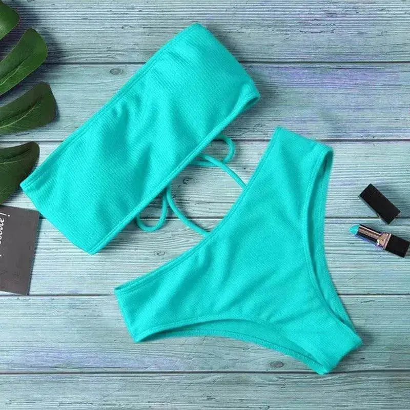 Maillot de bain une pièce pour femme, couleur unie