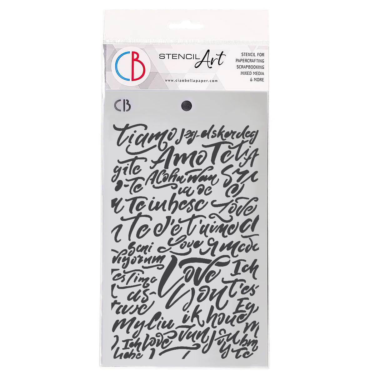 Pochoir de texture 12,7x20,3 cm « Love Engraved »