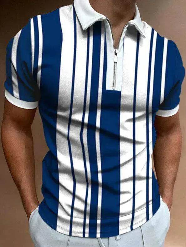 Men's Polo Short-Sleeve Summer Hedging Style Shirt