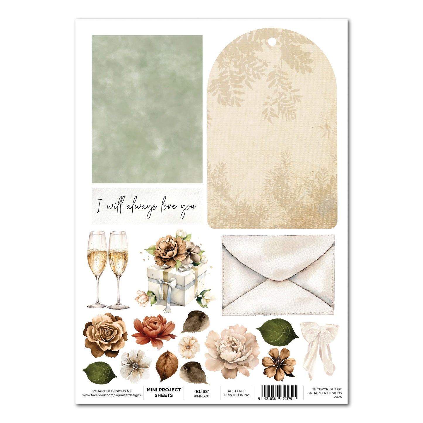 3Quarter Designs Wedded Bliss - Mini Project Sheet