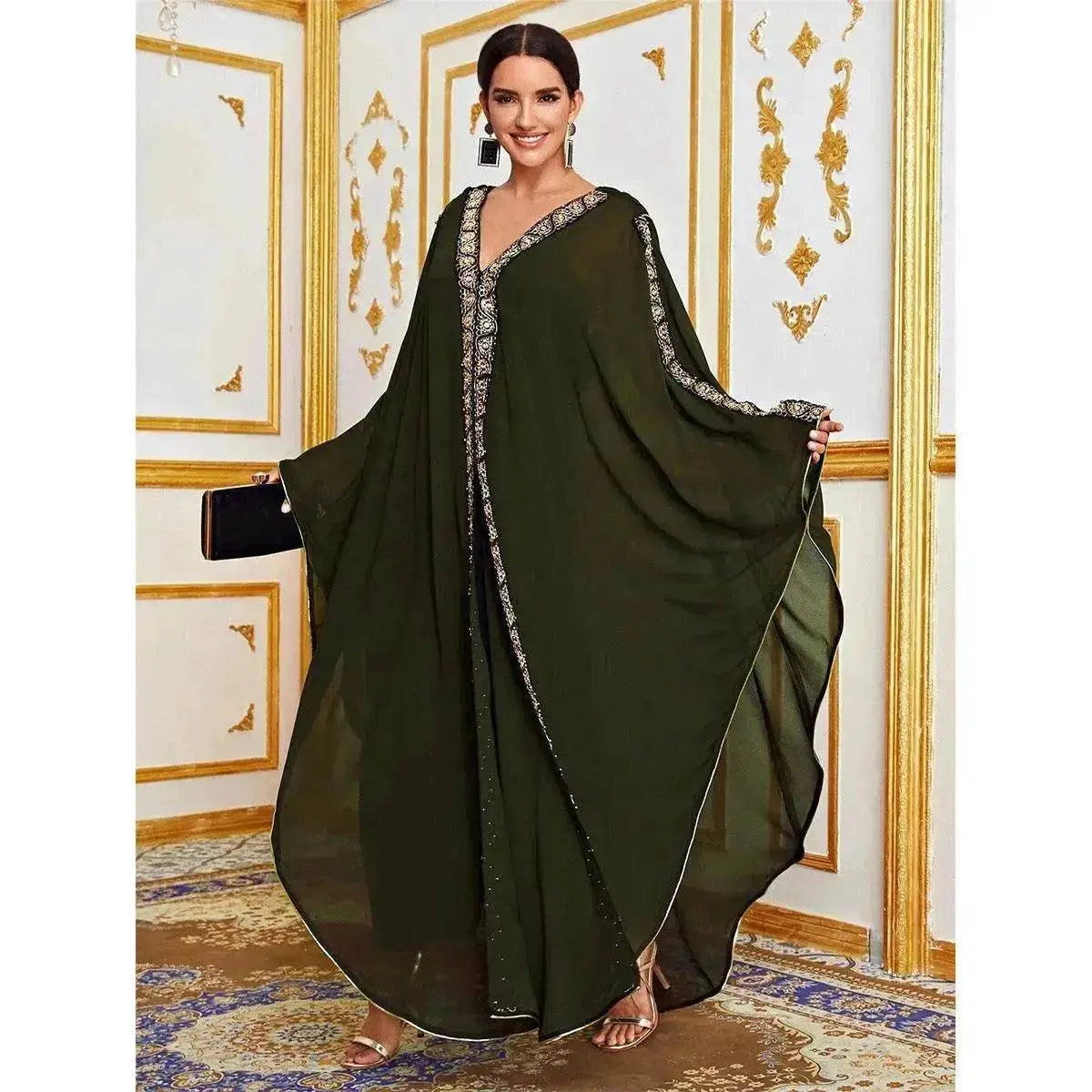 New Fashion Elegant Loose Arab Robe Dress