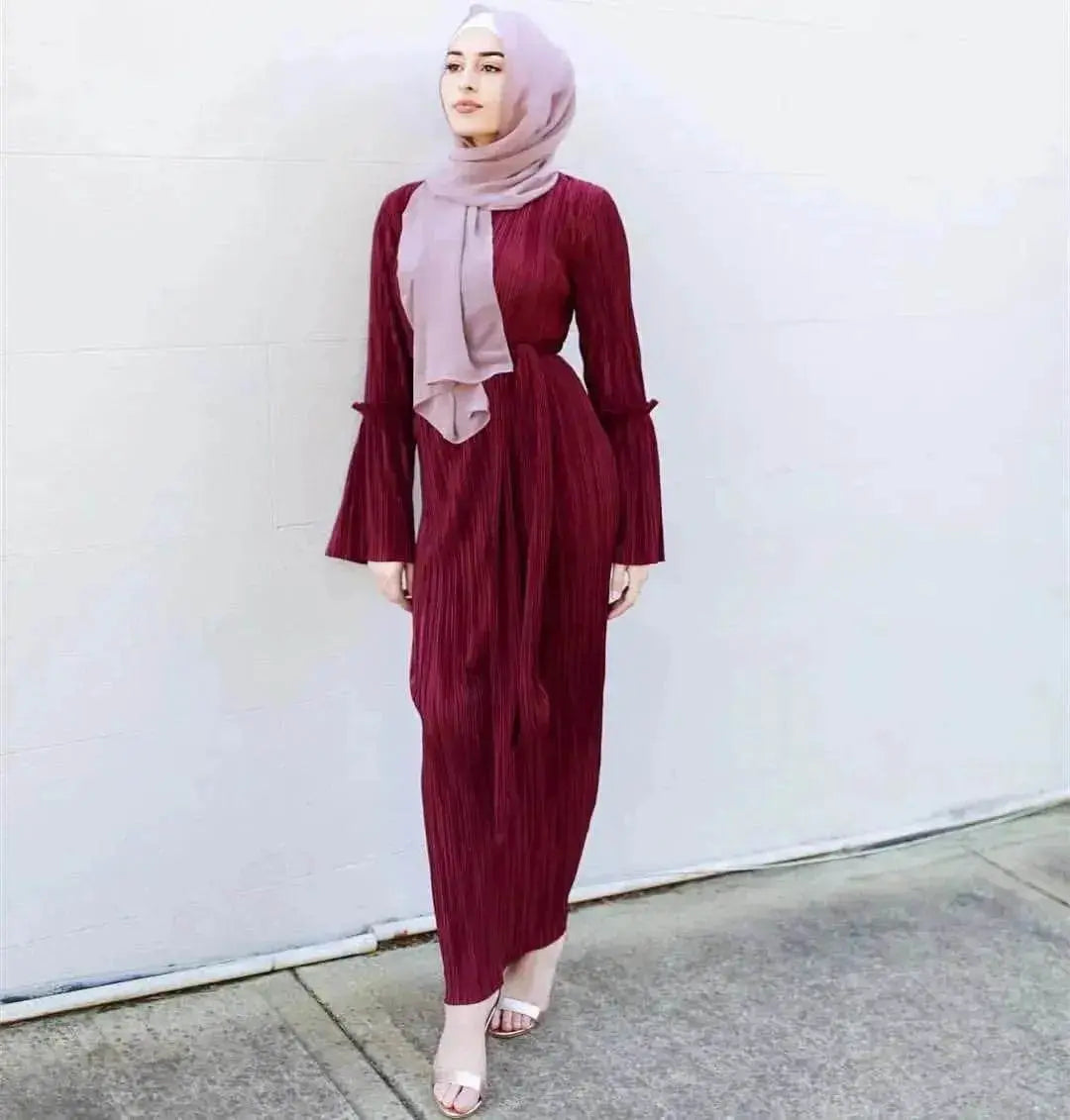 New Fashion Pleated Long Skirt Arab Dress