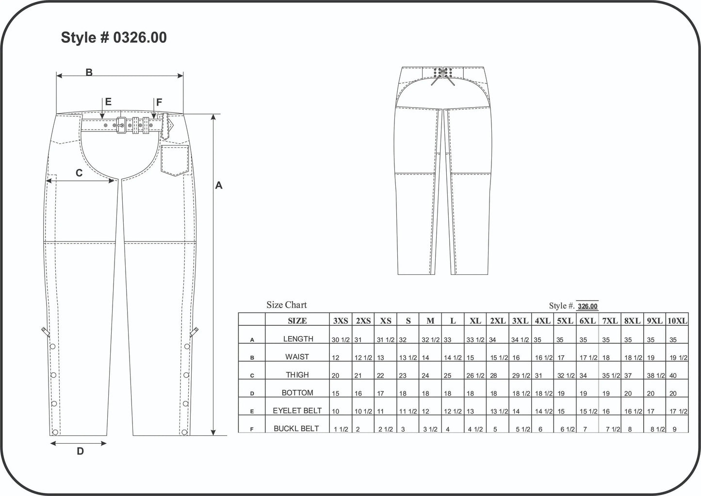 Open Road Heavy Duty Leather Chaps