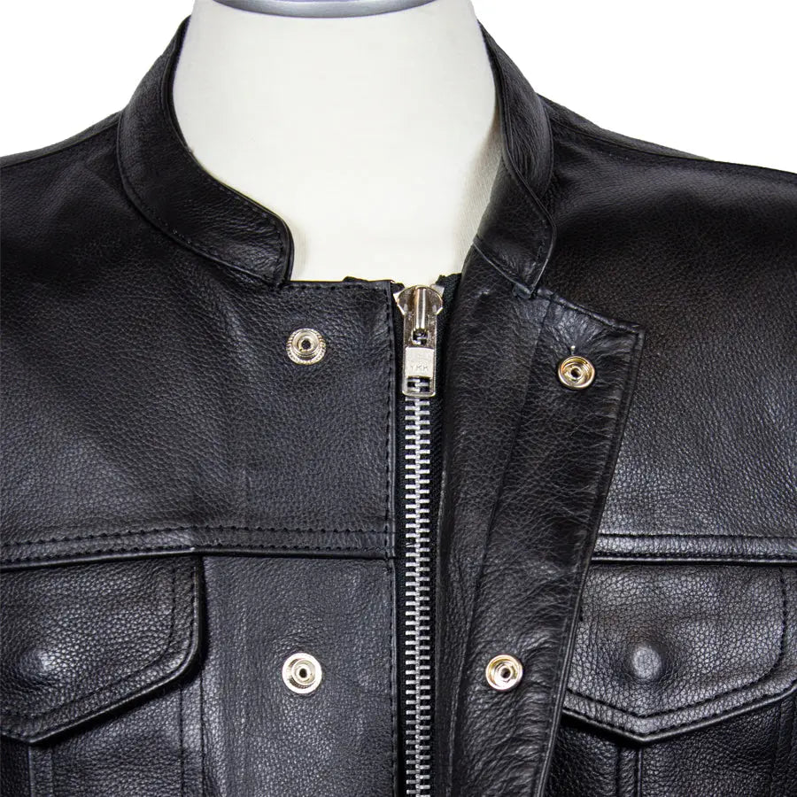 Gilet de club en cuir pour homme Open Road