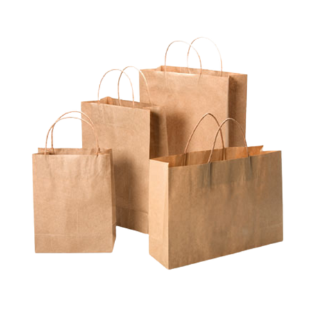 Sacs de courses en papier kraft de 10"x5"x13" avec poignées torsadées (Lot de 250)