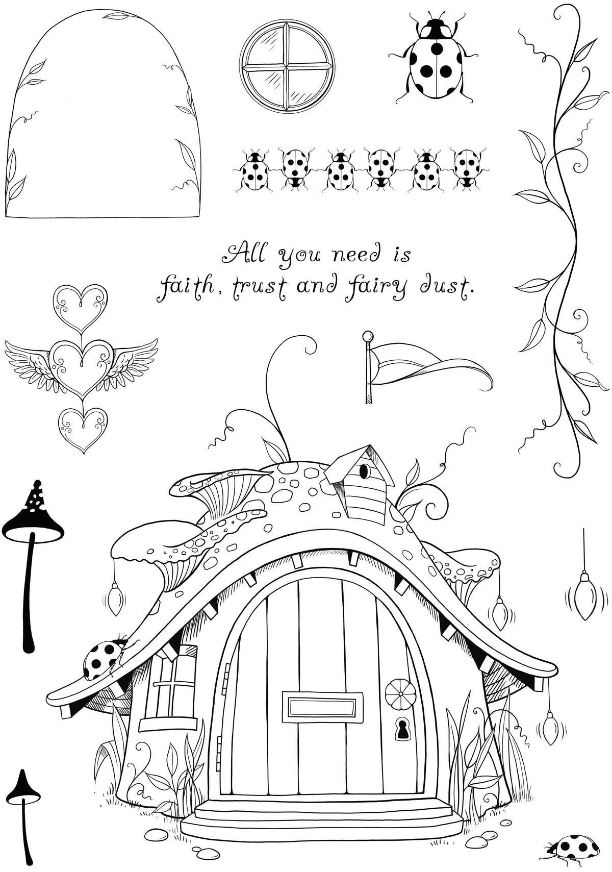 Pink Ink Designs A-Door-Able Lot de tampons transparents 6 po x 8 po