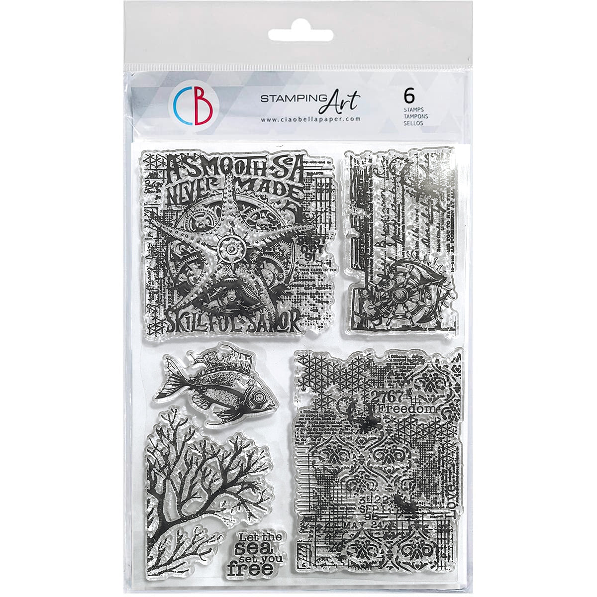Set de tampons transparents 6"x8" Secrets Submersibles