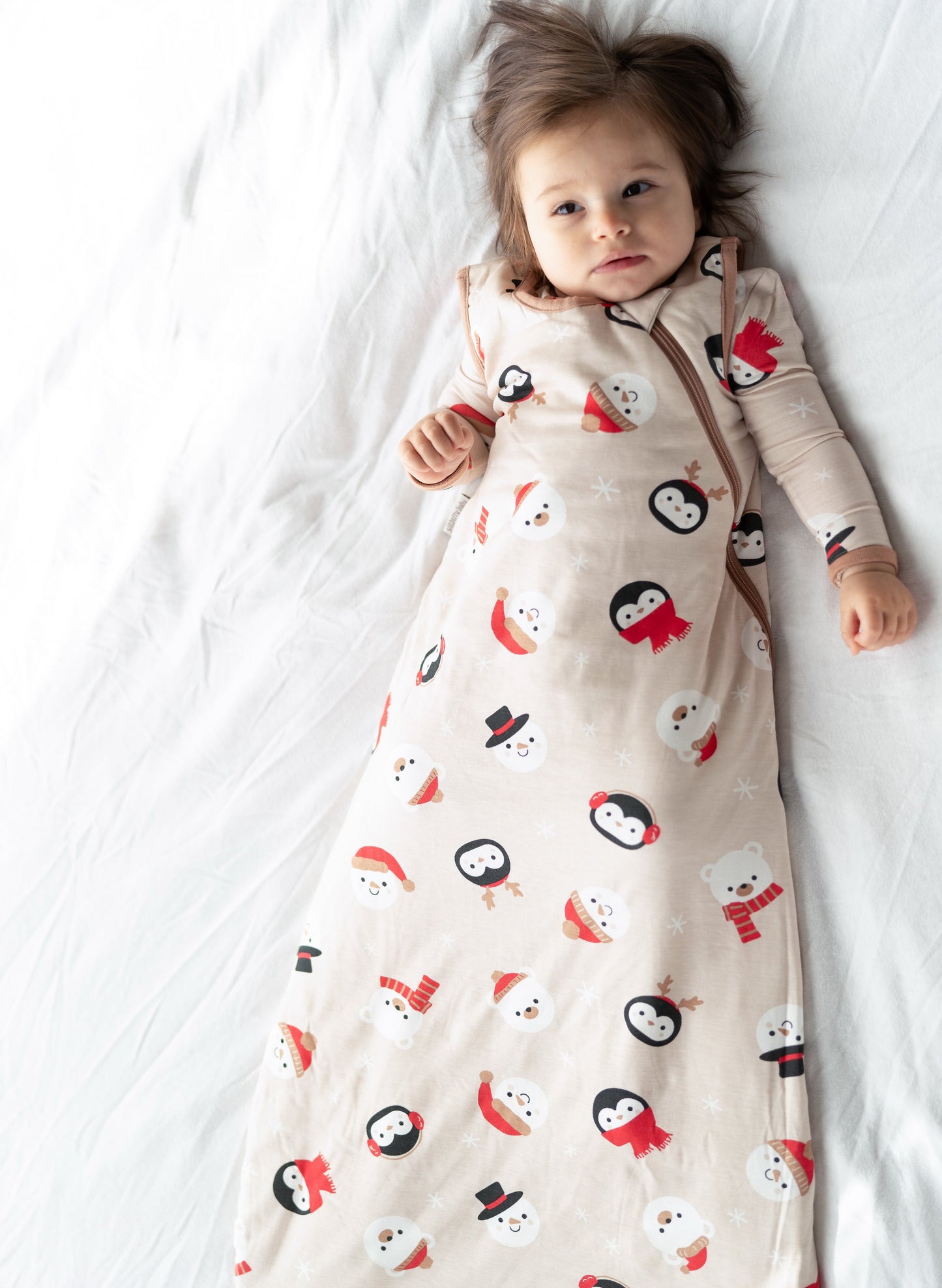 Bamboo Sleeping Sack 1.0 TOG (Snowy Faces Print)
