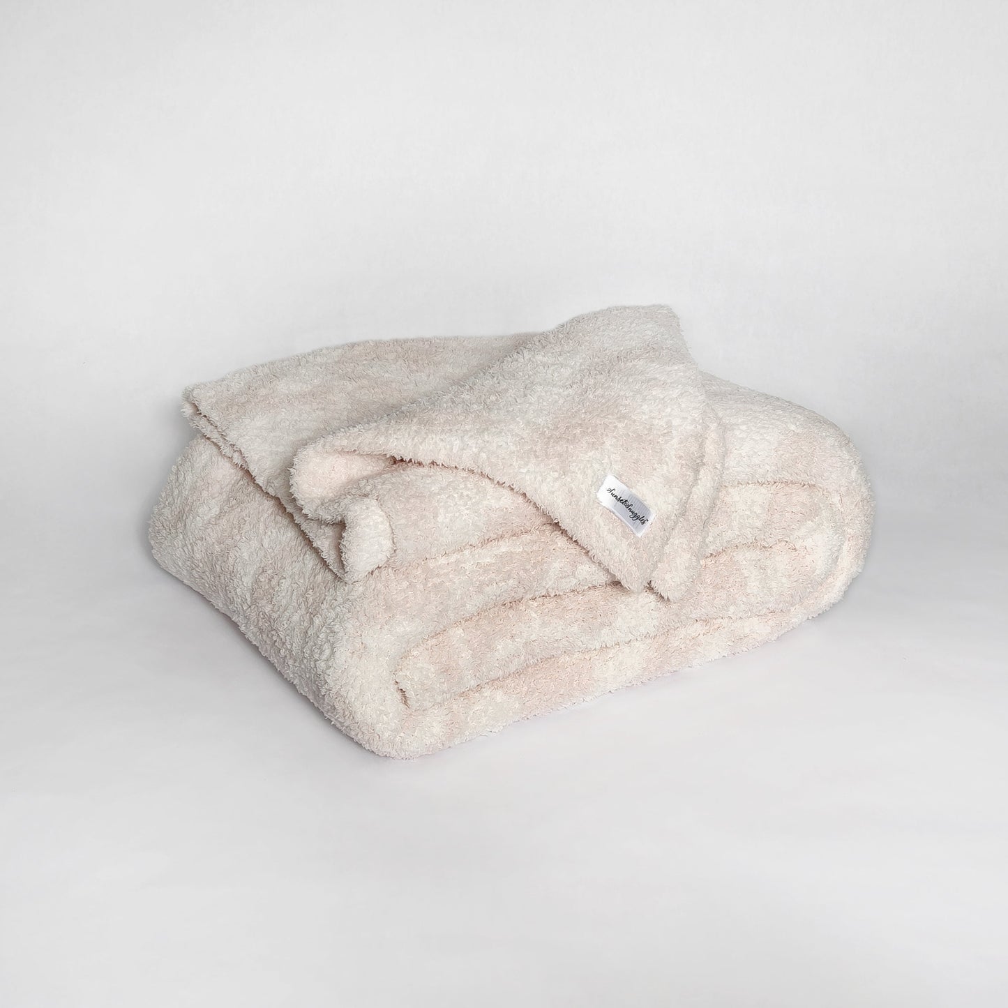 Primrose Pink and Soft White Vintage Floral Print Extended Throw