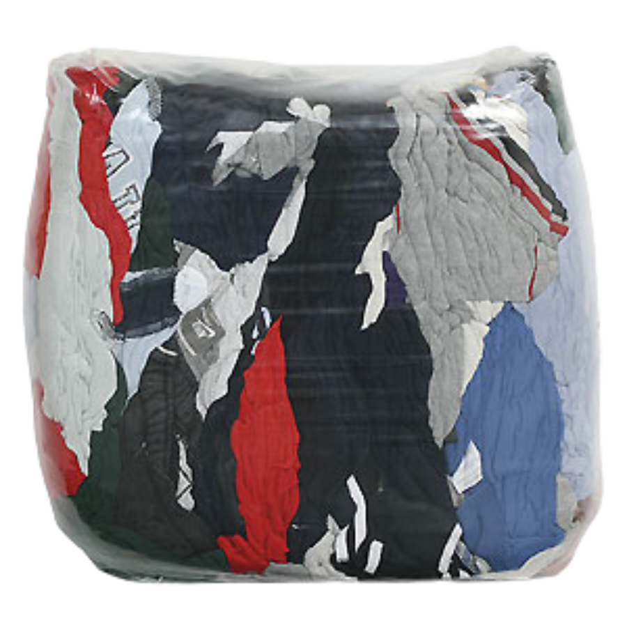 20 lbs Mixed Colours T-Shirt Wiper Rags