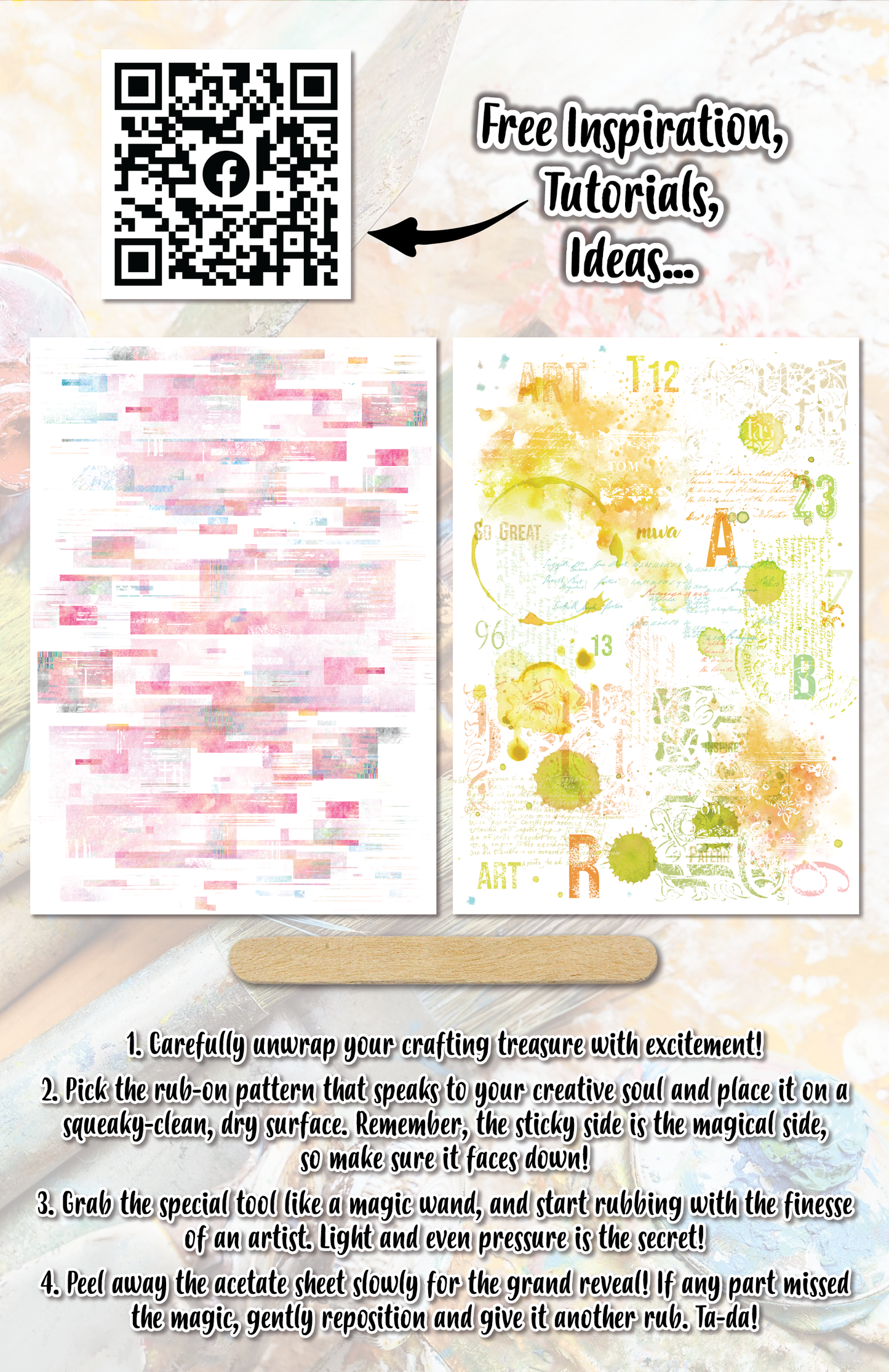 AALL and Create Rub-Ons - Yellowy Pinksters