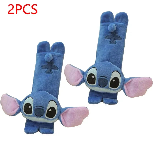 Stitch Seat Belt Protective Cover Cute Cartoon Soft Plush Car Shoulder Belt Fashion Car Inside Decoration Doll BIrthday Gifts