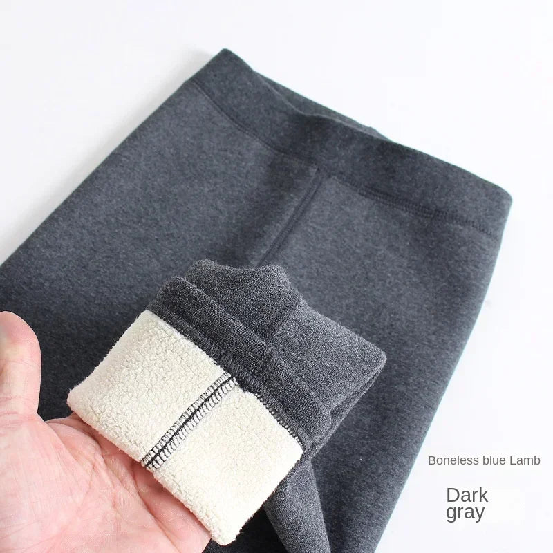Leggings polaires désossés pour filles, pantalons polaires épais pour enfants, couleur unie, vêtements d'extérieur, automne et hiver