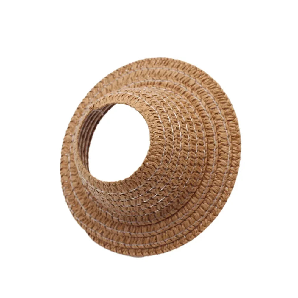 Labubu Ropa V1V2 Colorful Hollow Top Straw Hat Outdoor Labubu Clothes Accessories