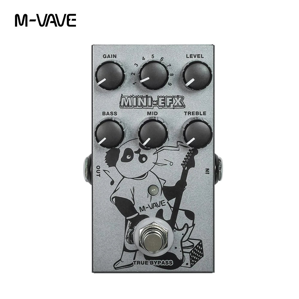 M-VAVE MINI-Médailles Pédale d'effet de simulation de pré-ampli 9 effets d'ampli classique 3 bandes EQ True Bypass