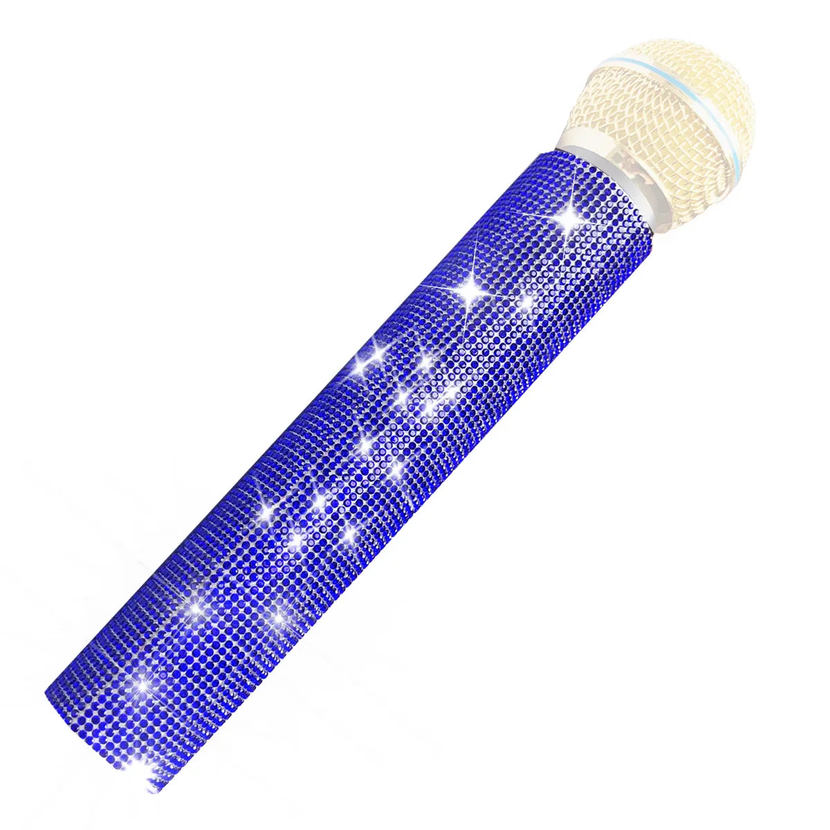 Housse de microphone en strass scintillants, manchon décoratif pour micro sans fil, doré, argent, rouge, pour discothèque, scène, fête, émission de télévision