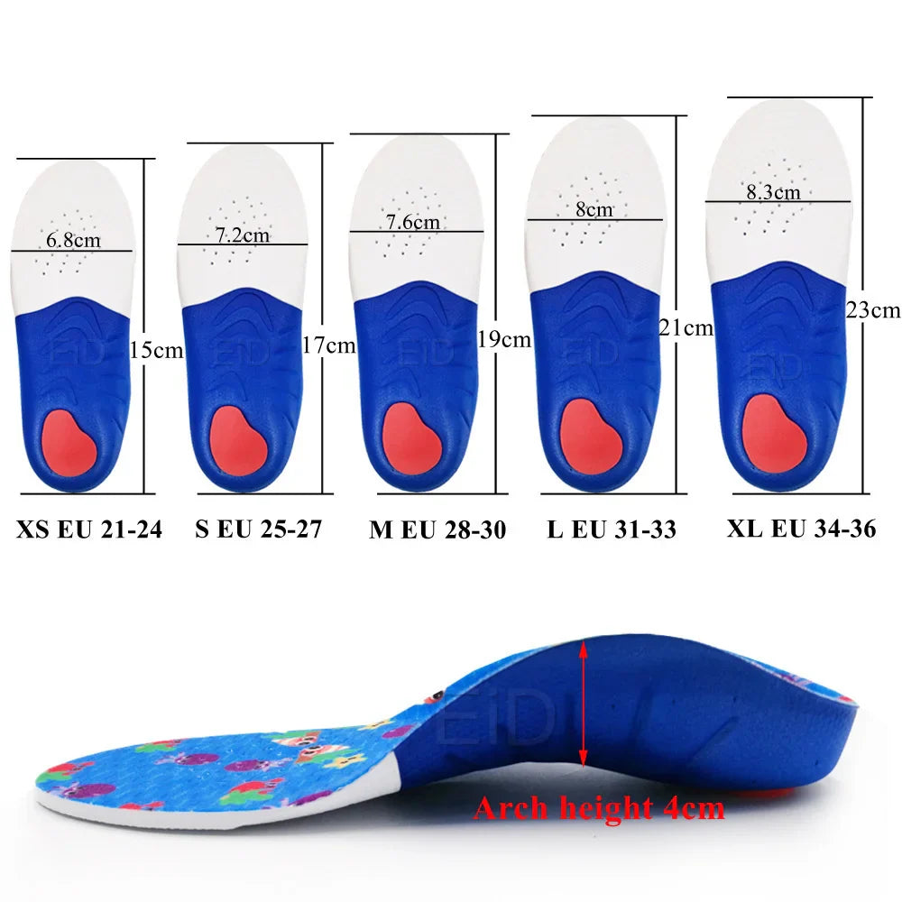 Semelle intérieure orthopédique pour enfants, Support de voûte plantaire, jambes de bœuf, pied plat, semelle de chaussure de santé, semelles orthopédiques pour insérer des chaussures
