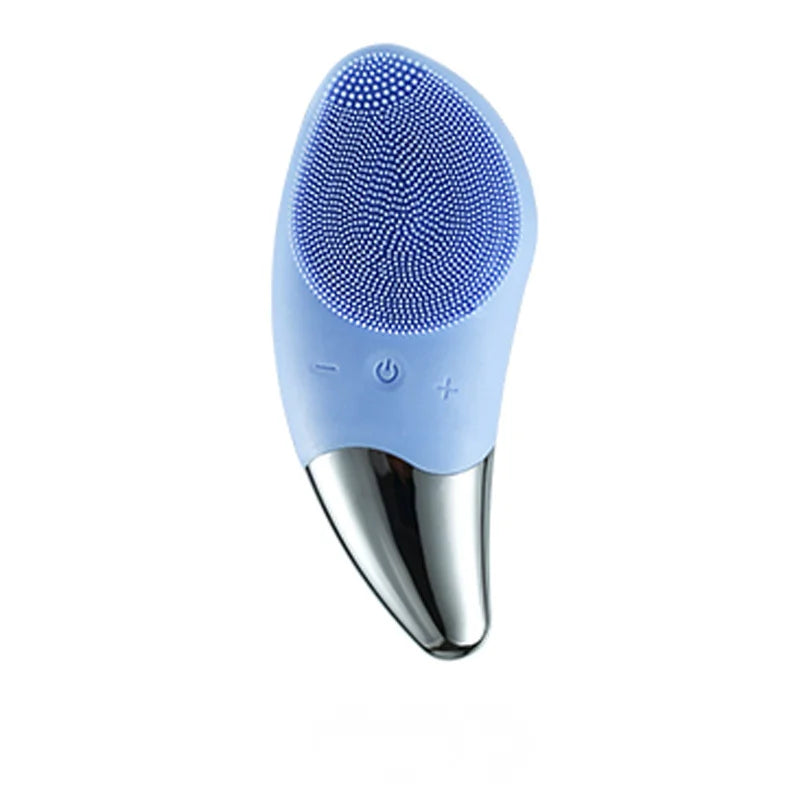 Mini Electric Face Washer Cleanser Silicone Facial Cleanser Waterproof Rechargeable Ultrasonic Pore Facial Cleaner