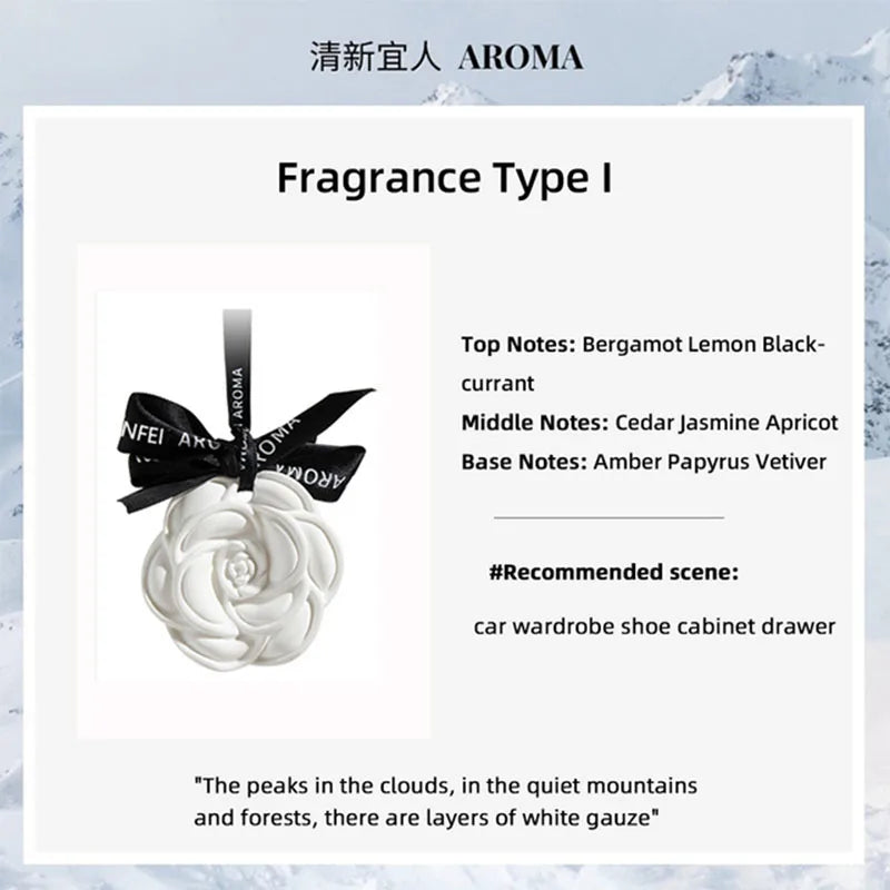 Ceramic Ornaments Aromatherapy Light Luxury Ancient Home Perfume Diffuser Stone Tablet Plaster Car Fragrance Pendant