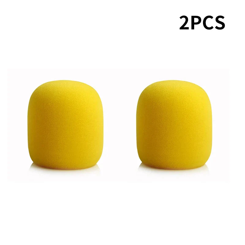 Colorful Windproof Anti-Spit Washable Sponge Foam Wireless Microphone Protective Cover for Most Microphones (3.5 x 7 cm)
