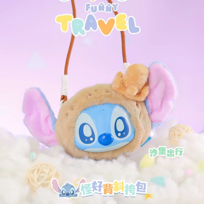 Nouveau sac à bandoulière en vinyle "Funny Travel Series" de Stitch, sacs à visage aveugle, jouets tendance, boîte mystère Stitch de Guaihaobei, comme cadeau.