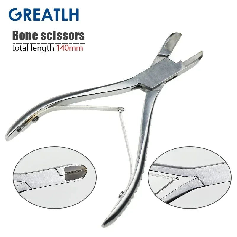 Ciseaux orthopédiques coupe-os, ciseaux à os à articulations simples/doubles, Instruments de chirurgie orthopédique vétérinaire, 1 pièce pour animaux de compagnie
