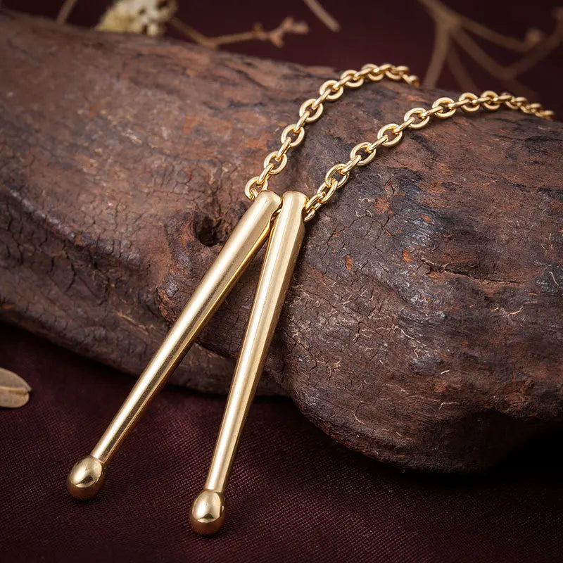 Collier Rockers Jazz Band Drum pour homme, batteurs, anciers de caisse claire, pendentif en acier inoxydable, cadeau de bijoux JOJewelry