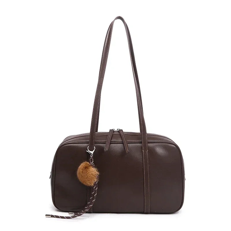 Sacs à bandoulière en cuir véritable de vache pour femmes, sacs à main de luxe de styliste de mode pour dames, sac à main rétro en cuir de vache Boston pour les déplacements