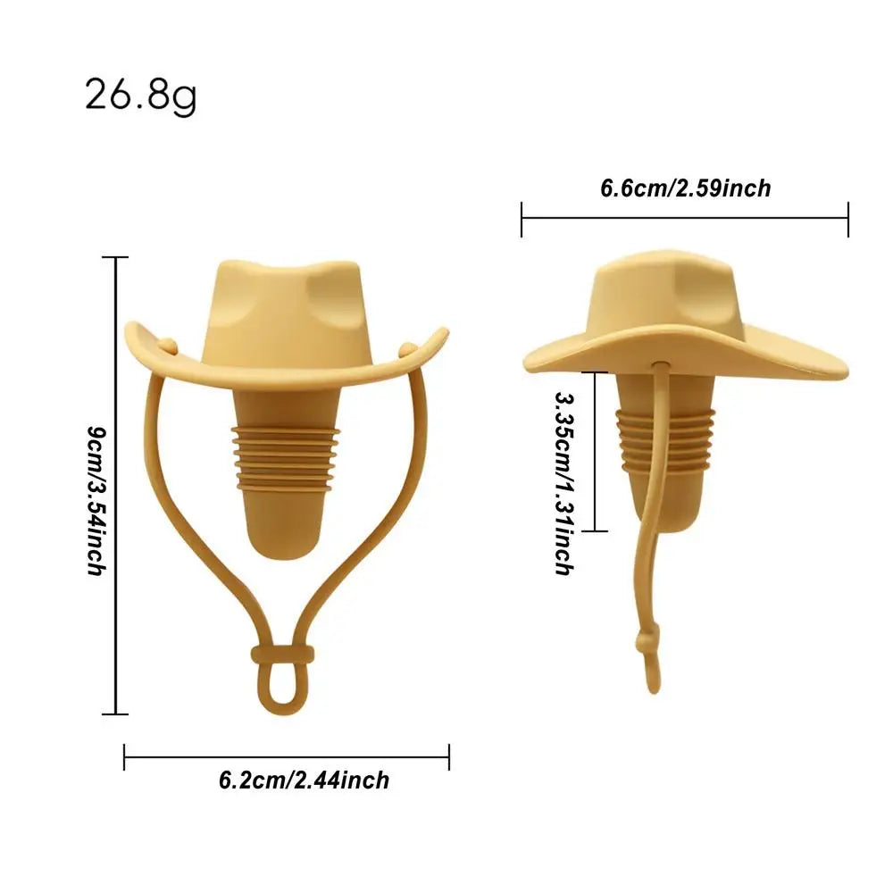 Creative Cowboy Hat Wine Stopper Champagne Bottle Silicone Wine Cork Funny Cowboy Hat Bar Home Wedding Decorative Wine Stopper