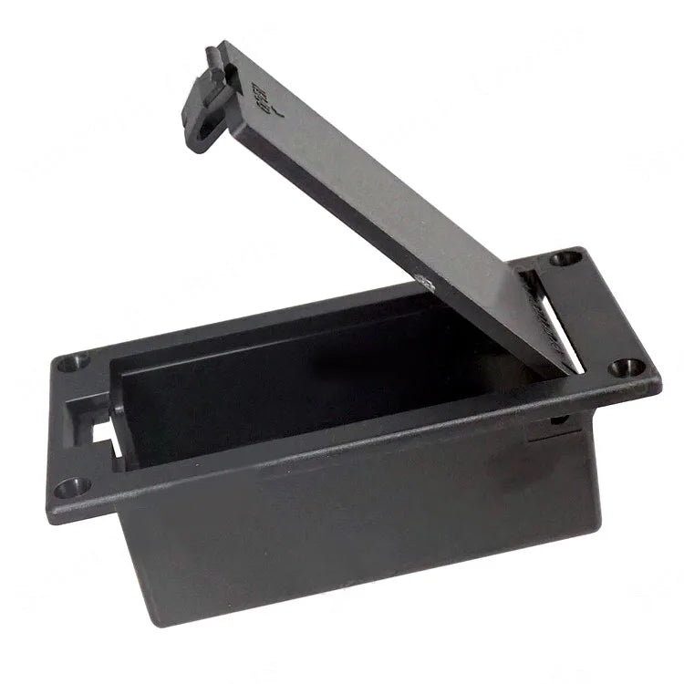 Boîte de batterie 9V pour guitare électrique basse et micro actif avec connecteur, boîte de support de batterie 72.5x38.3mm, partie musicale en plastique 1 pièce