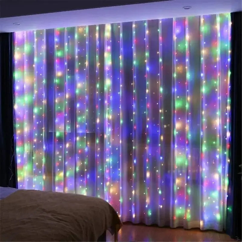 3/4/6m rideau LED chaîne lumières guirlande USB feston télécommande fée guirlande lumières décoration de noël pour chambre maison