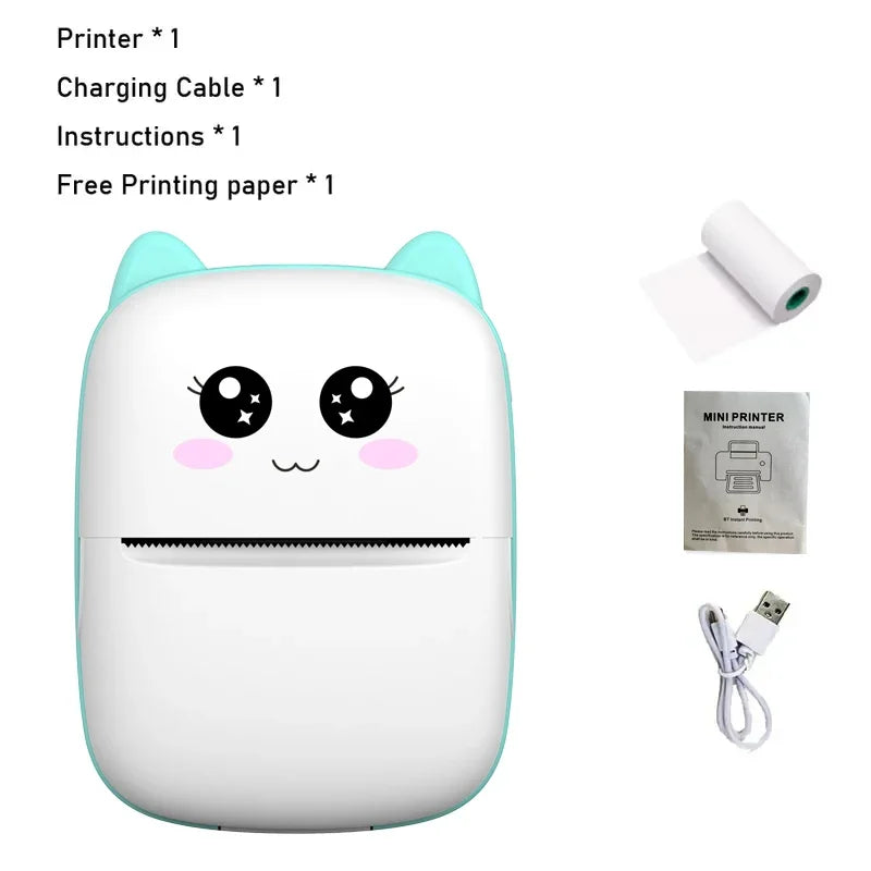 MINI Portable Thermal Printer Wireless Memo Label Machine 200dpi Bluetooth Inkless Pocket Imprimante Phone Notes Printing Paper