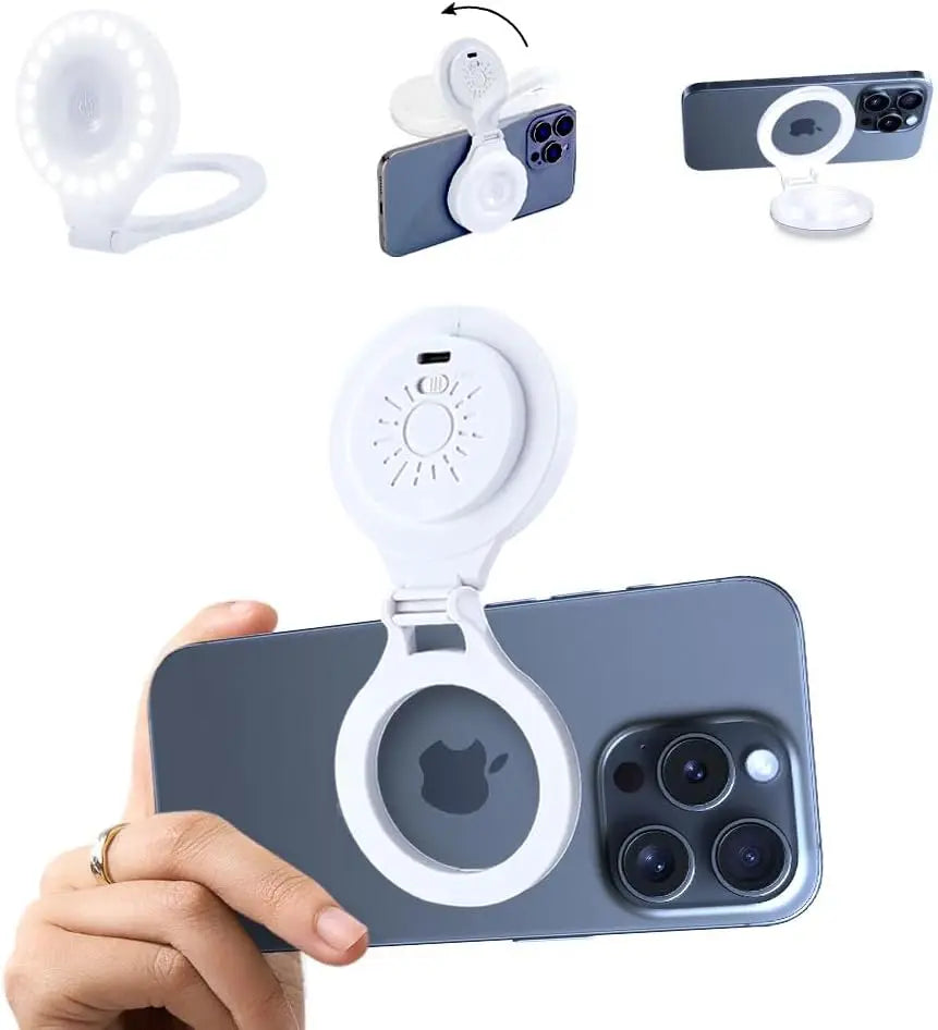 Lampe LED magnétique de poche pour Selfie, pour IPhone, IPad, téléphone portable, ordinateur portable, remplissage Flash, vidéo, Photo, lampe de photographie