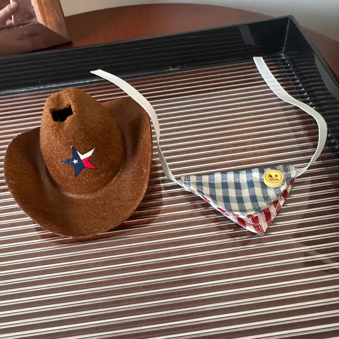 For 10 cm Labubu 4.0 Doll Clothes Cowboy Hat Scarf Cute Soft Doll Clothes Bow Scarf Decoration Christmas Gifts