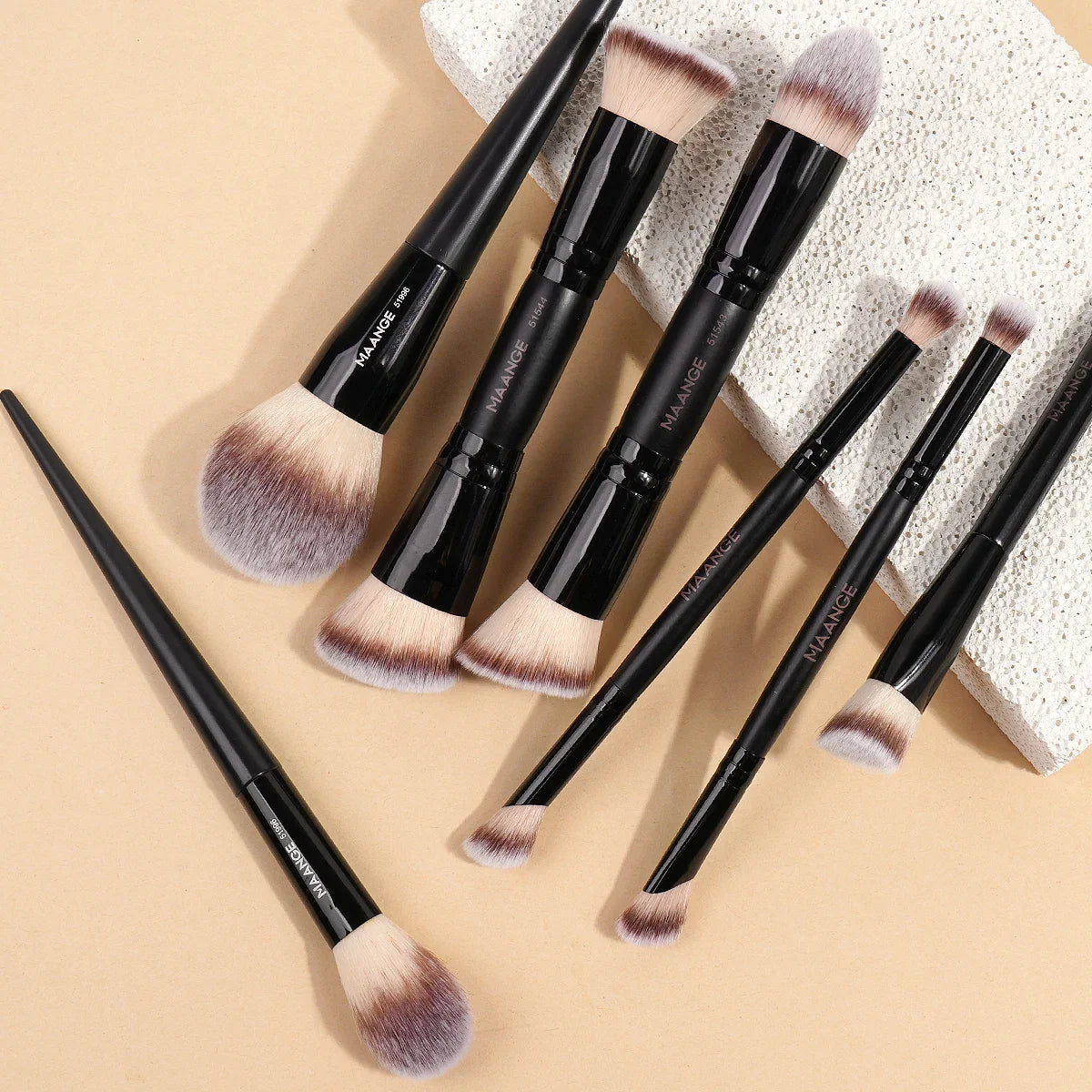 MAANGE ensemble de pinceaux de maquillage Double tête fond de teint brosse correcteur brosse fard à paupières brosse poudre brosse mélange maquillage beauté brosse
