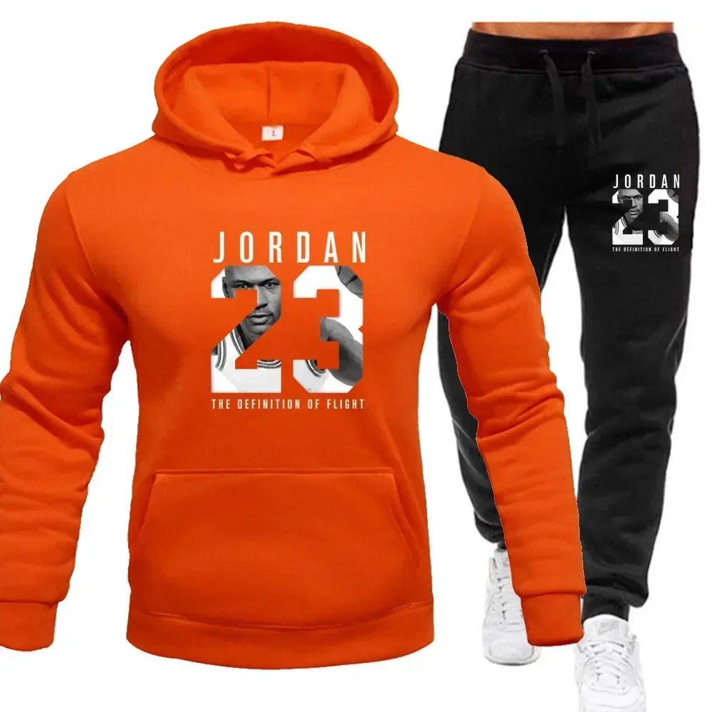 Le sweat-shirt à capuche est un ensemble pour hommes pour le printemps 2025 et un ensemble pour femmes pour les vêtements de sport pour femmes avec un sweat à capuche et un pantalon de survêtement