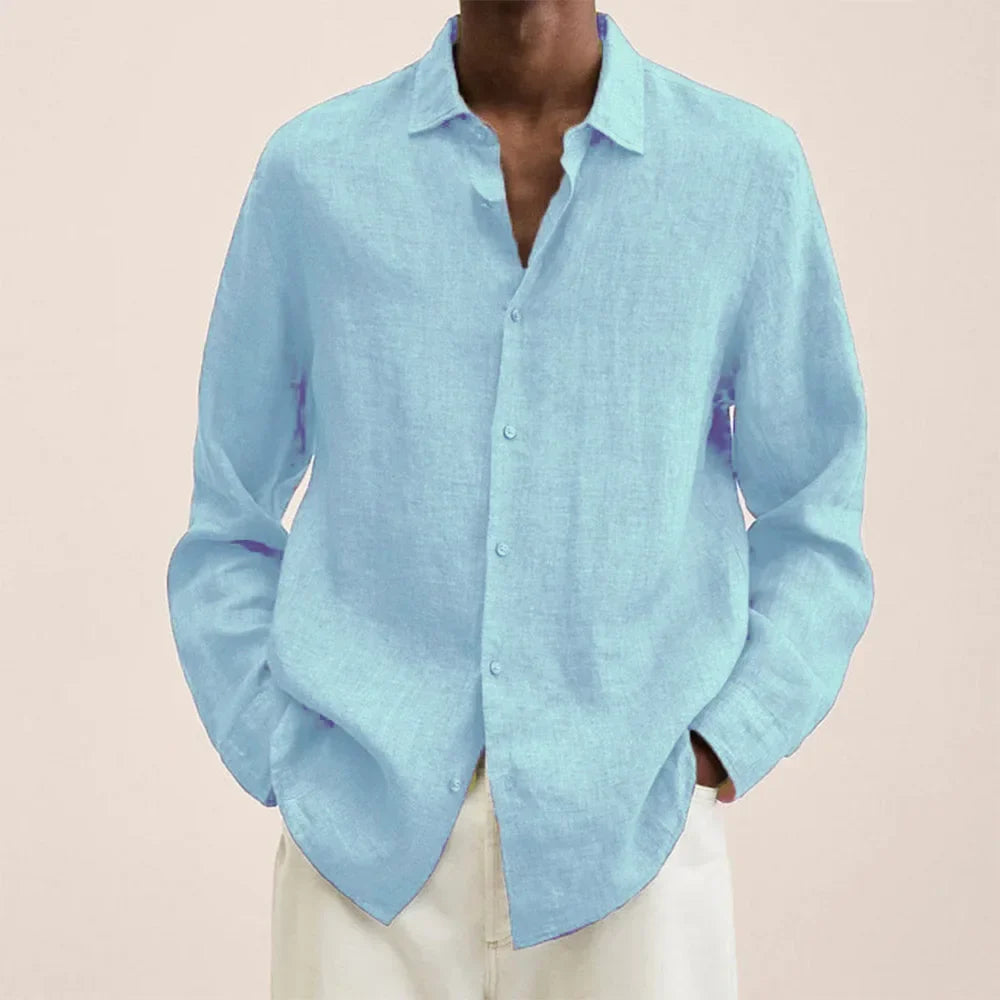 Nouvelle mode : chemises longues pour hommes, hauts décontractés amples, manches longues, revers pour hommes, tenue décontractée automne, Streetwear