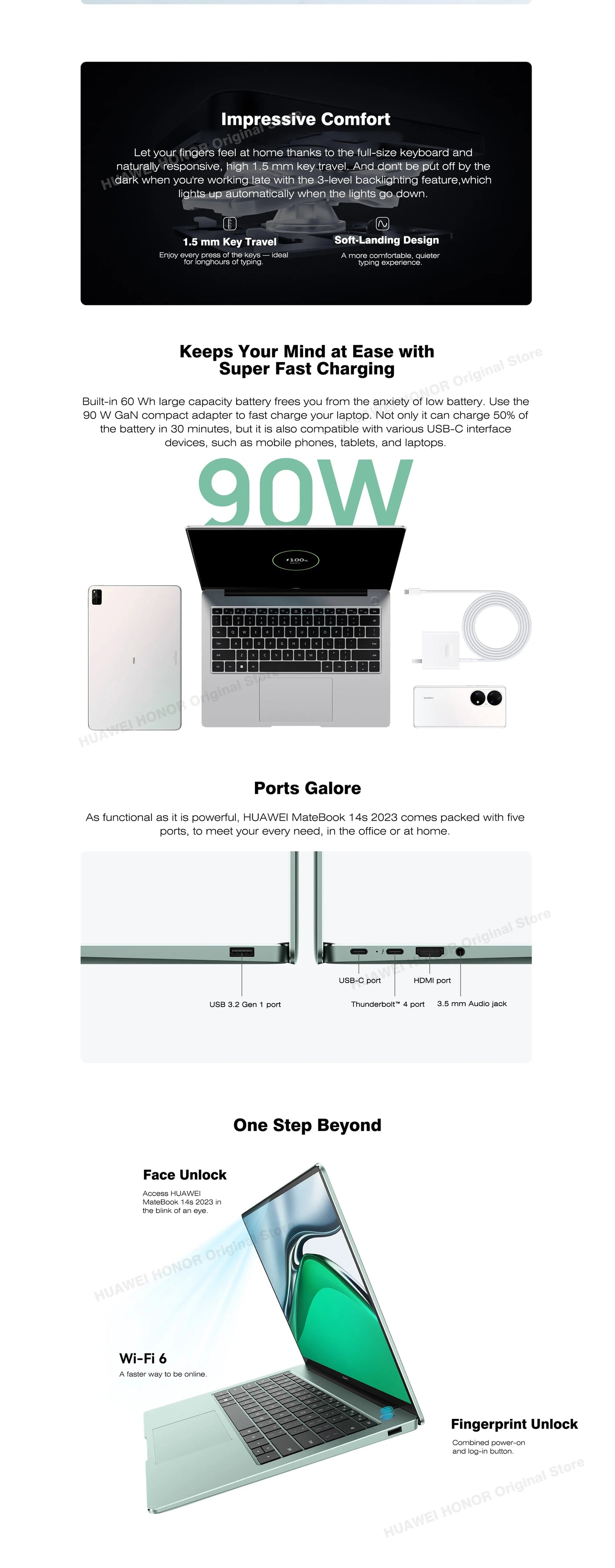 2023 HUAWEI MateBook 14s Laptop i5-13500H/i7-13700H/i9-13900H 16GB/32GB 512GB Netbook 14.2-inch 2.5K 120Hz TouchScreen SSD WiFi6