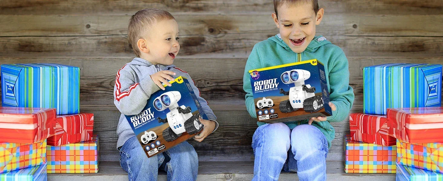 Jouet robot télécommandé Rechargeable avec musique, yeux LED, talkie-walkie, jouet robot pour enfants, robot RC pour enfants