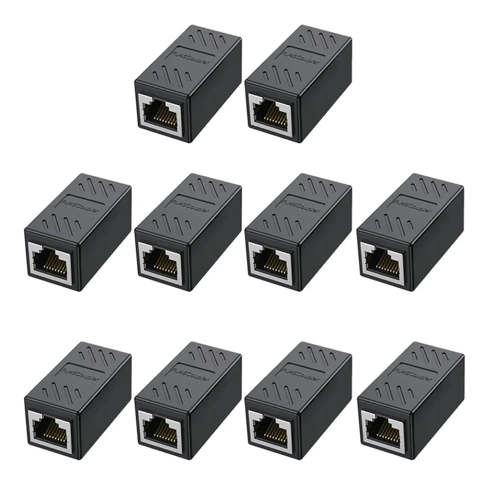 Kebidumei RJ45 Coupler Network Cable Extender 1000Mbps CAT5 CAT6 Ethernet Cable Extender Ethernet LAN Splitter Connector Adapter