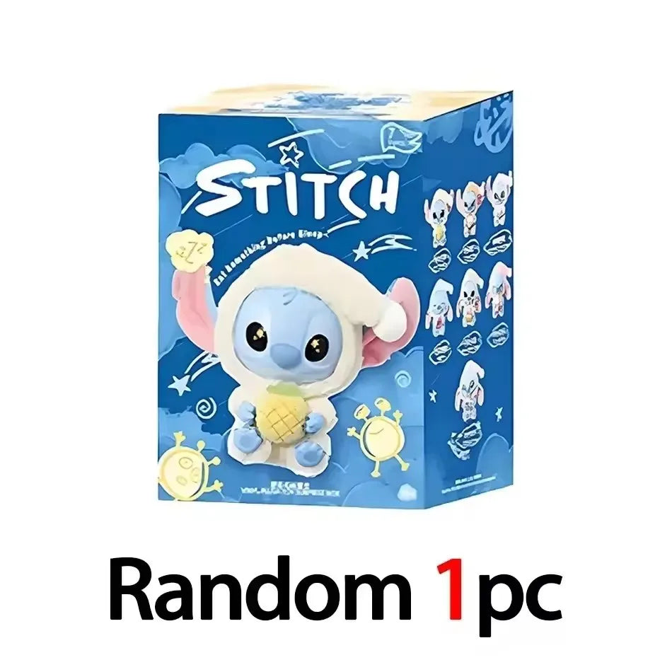 2025 New Stitch Eat Some Thing Before Sleep Series Vinyl Blind Box Bag Pendant Cute Plush Doll Mystery Box Toy Surprise Gifts