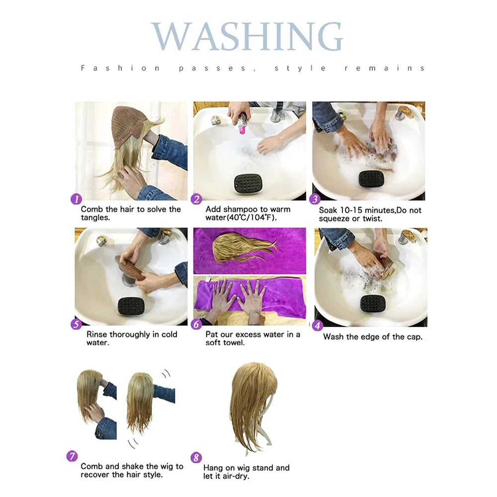 Synthetic Short Curly Wig for Men Blonde Wave Wigs Heat Resistant Fiber For Halloween Party Daily Cosplay Concert