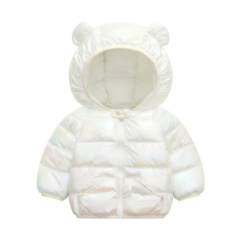 1-6T Hiver Bébé Filles Garçons Vêtements Manteaux Duvet Coton Dessin Animé Capuche Vestes Enfants Combinaison de Ski Salopette Costume de Tout-Petit