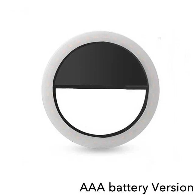 Anneau lumineux Led pour Selfie, objectif de téléphone Portable, lampe LED pour Selfie, Mini lumière pour téléphone Portable, pour iPhone Xiaomi Huawei vidéo en direct