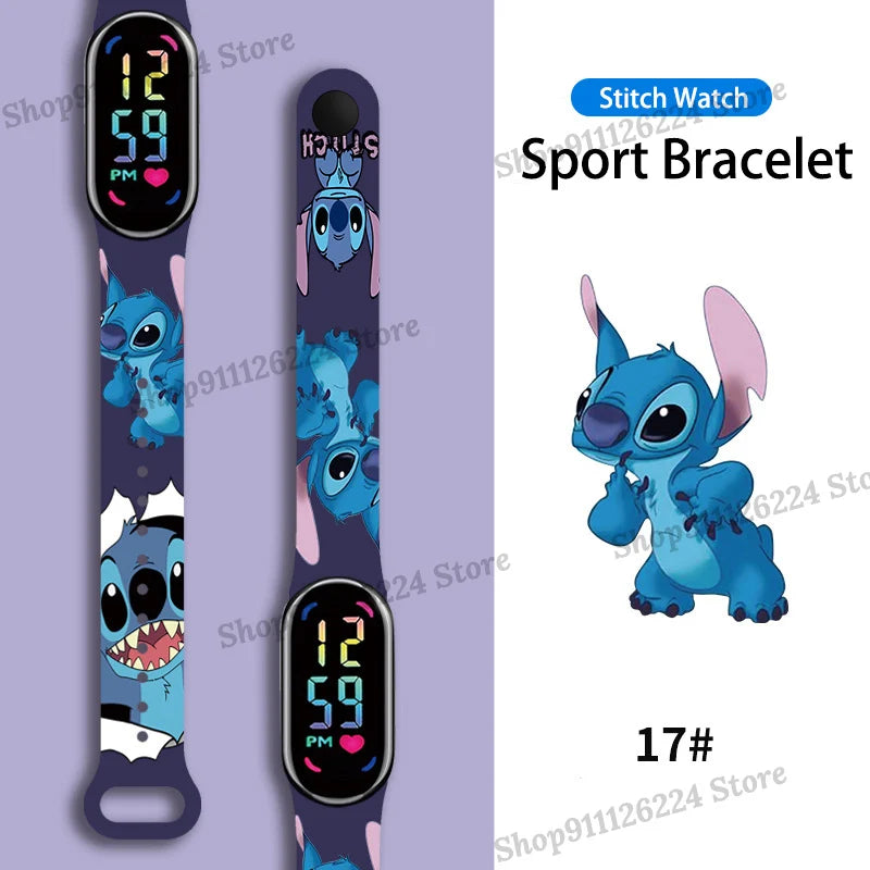 Montres Stitch pour enfants, filles, étanche, sport, écran tactile, pour femmes, horloge numérique étanche, bracelet, cadeaux exquis