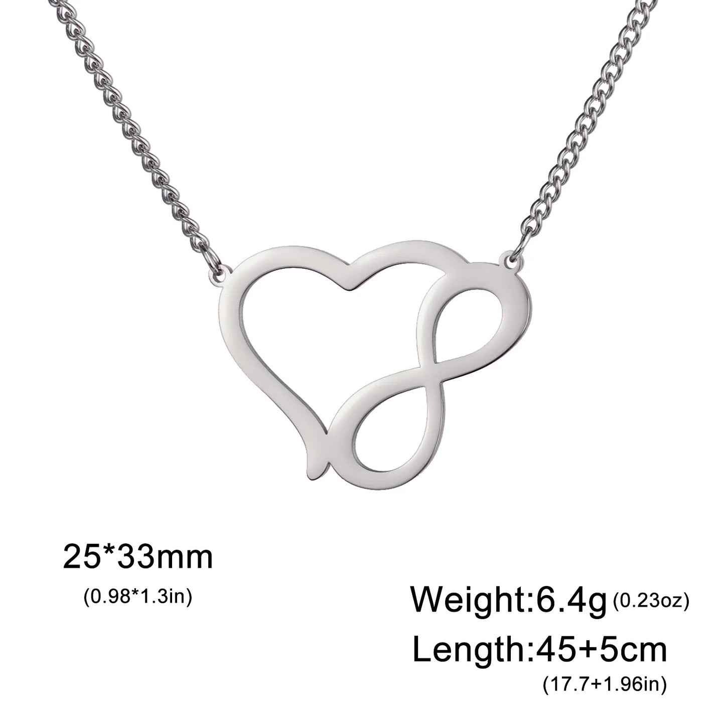Skyrim Infinite Love Pendant Necklace Stainless Steel Women's Fashion Jewelry Necklace Couple Christmas Day Jewelry Gift