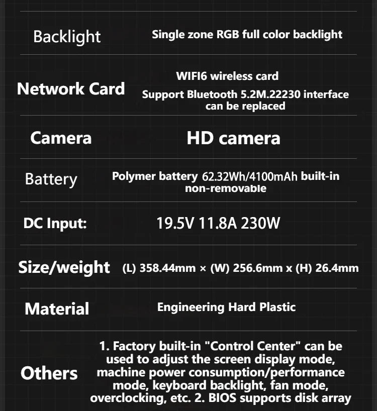 FIREBAT T6AD 16 Inch Geforce RTX 4070 AMD Ryzen7 7435HS DDR5 165Hz 2.5K Wifi6 BT5.1 16GB 512GB Gaming Gamer Notebook Laptop